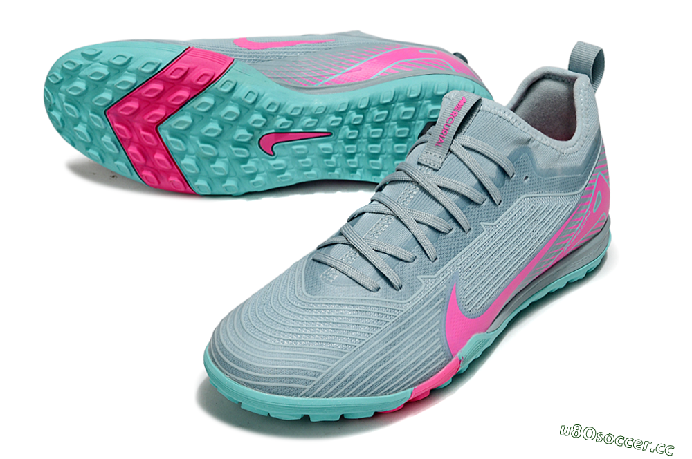 Men's Nike Air Zoom Mercurial Vapor 16 Elite TF Artificial Turf Low-Tops Football Shoes - Jade/Pink 3