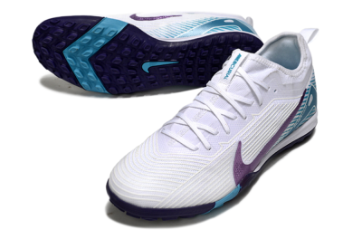 Men's Nike Air Zoom Mercurial Vapor 16 Elite TF Artificial Turf Low-Tops Football Shoes - White/Purple/Jade