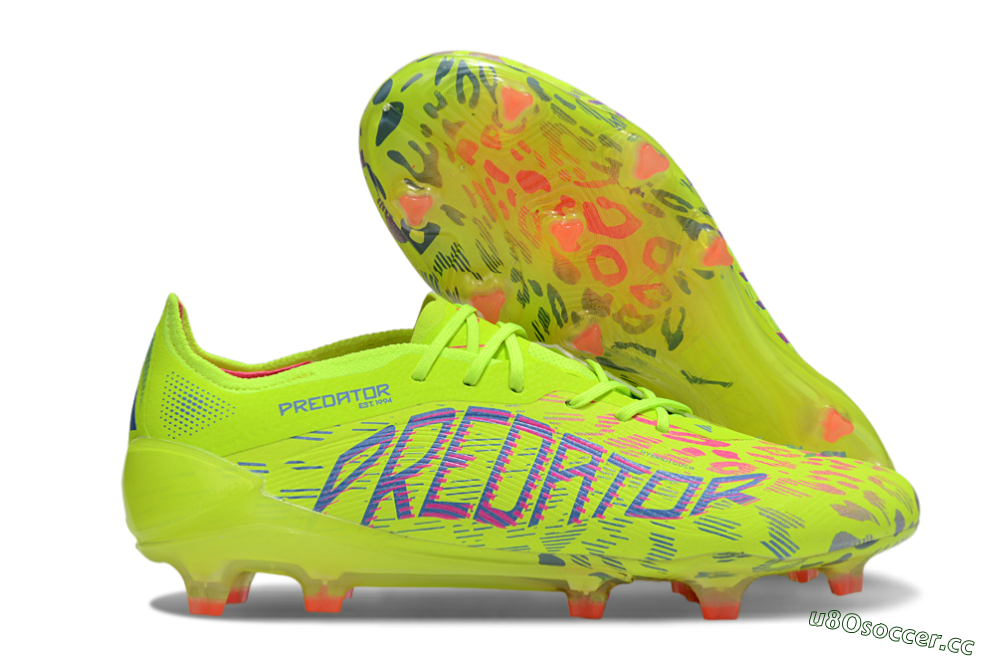 Men's Adidas Predator 25 Elite FG Firm Ground Low-Tops Football Boots - Yellow/Blue/Red 2