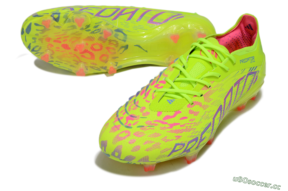 Men's Adidas Predator 25 Elite FG Firm Ground Low-Tops Football Boots - Yellow/Blue/Red 3