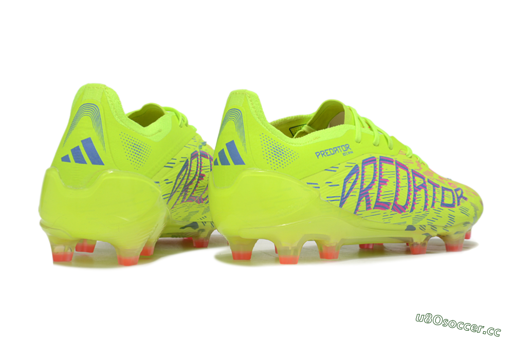 Men's Adidas Predator 25 Elite FG Firm Ground Low-Tops Football Boots - Yellow/Blue/Red 6