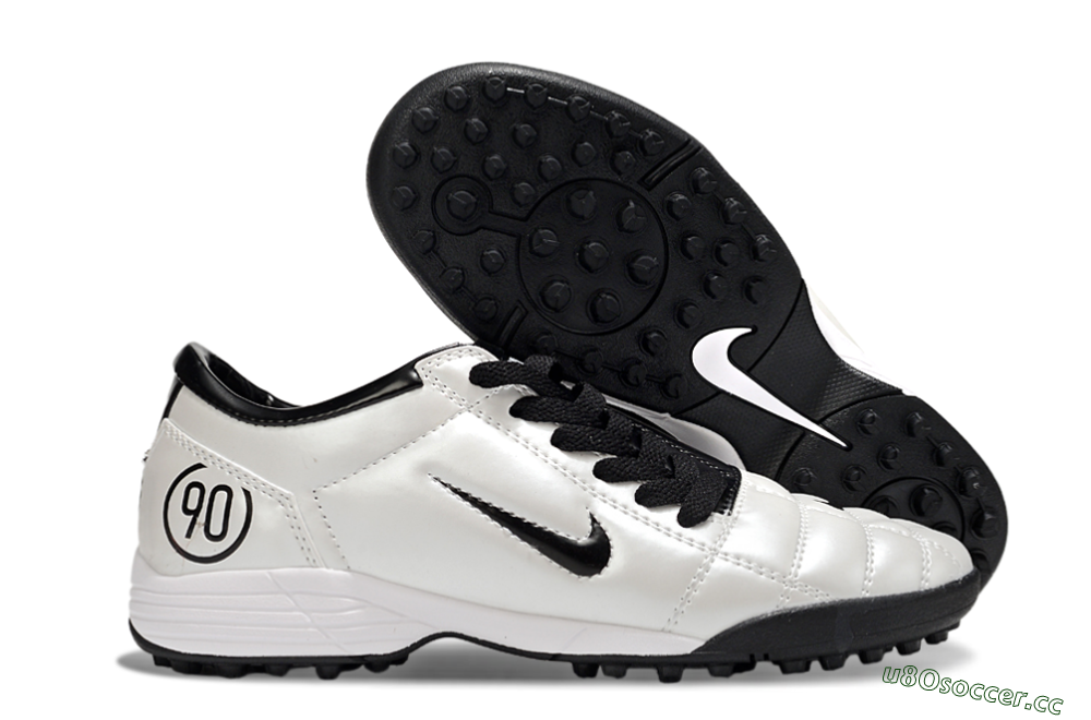 Unisex Nike Total 90 III TF Artificial Turf Low-Tops Football Shoes - White/Black 2