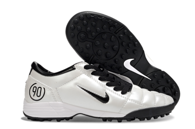 Unisex Nike Total 90 III TF Artificial Turf Low-Tops Football Shoes - White/Black