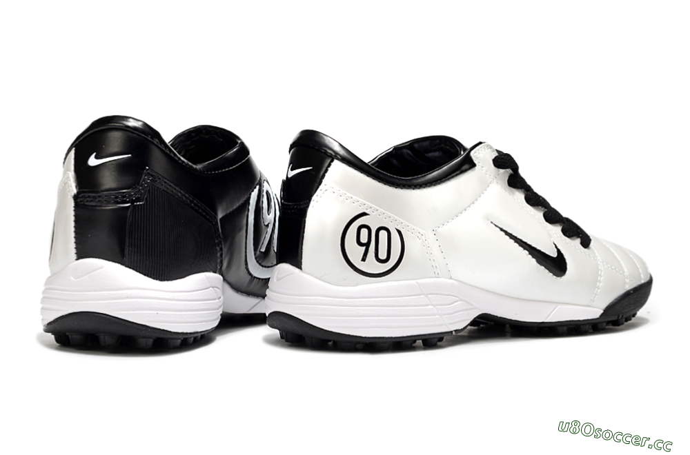 Unisex Nike Total 90 III TF Artificial Turf Low-Tops Football Shoes - White/Black 6