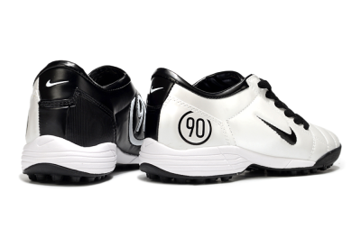 Unisex Nike Total 90 III TF Artificial Turf Low-Tops Football Shoes - White/Black