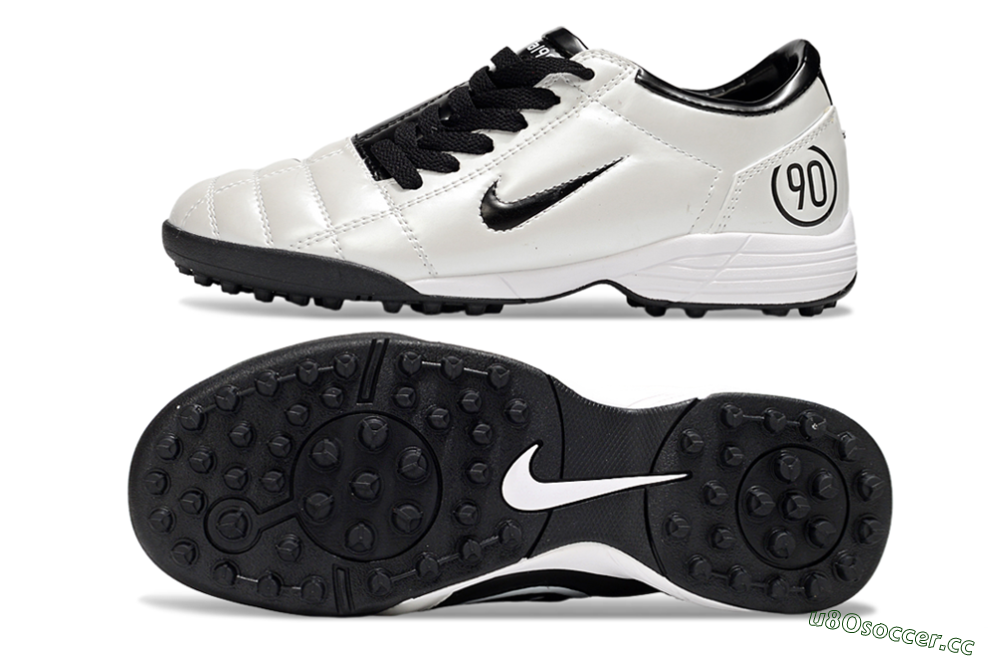 Unisex Nike Total 90 III TF Artificial Turf Low-Tops Football Shoes - White/Black 1