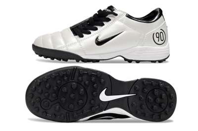 Unisex Nike Total 90 III TF Artificial Turf Low-Tops Football Shoes - White/Black
