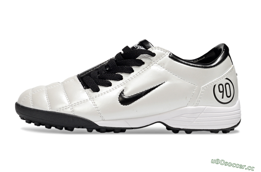Unisex Nike Total 90 III TF Artificial Turf Low-Tops Football Shoes - White/Black 0