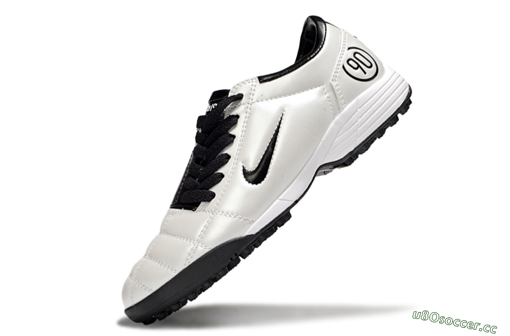 Unisex Nike Total 90 III TF Artificial Turf Low-Tops Football Shoes - White/Black 5