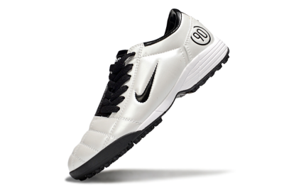 Unisex Nike Total 90 III TF Artificial Turf Low-Tops Football Shoes - White/Black