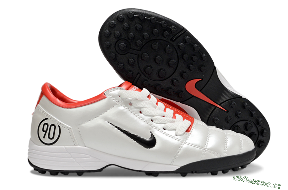 Unisex Nike Total 90 III TF Artificial Turf Low-Tops Football Shoes - White/Black/Red 2
