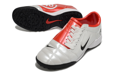 Unisex Nike Total 90 III TF Artificial Turf Low-Tops Football Shoes - White/Black/Red
