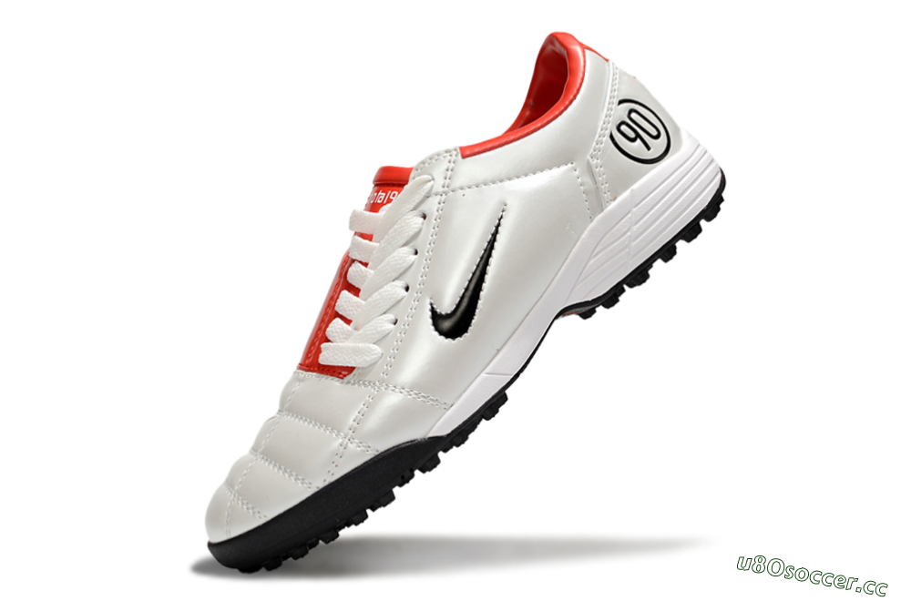 Unisex Nike Total 90 III TF Artificial Turf Low-Tops Football Shoes - White/Black/Red 5