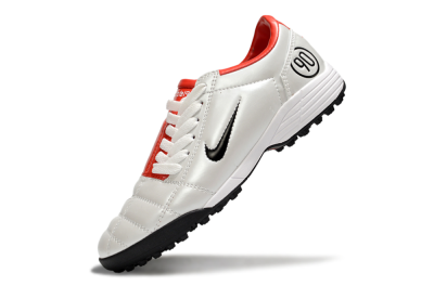 Unisex Nike Total 90 III TF Artificial Turf Low-Tops Football Shoes - White/Black/Red