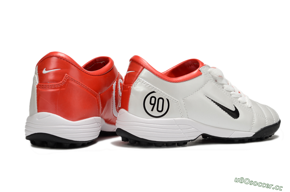 Unisex Nike Total 90 III TF Artificial Turf Low-Tops Football Shoes - White/Black/Red 6