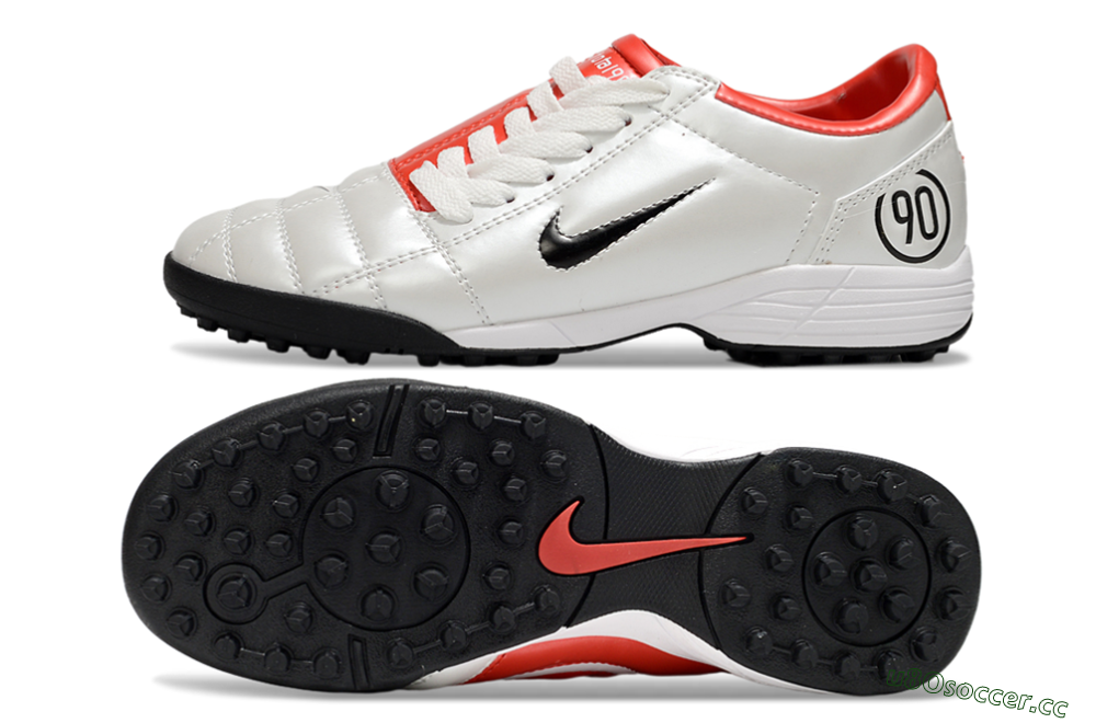 Unisex Nike Total 90 III TF Artificial Turf Low-Tops Football Shoes - White/Black/Red 1