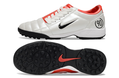Unisex Nike Total 90 III TF Artificial Turf Low-Tops Football Shoes - White/Black/Red
