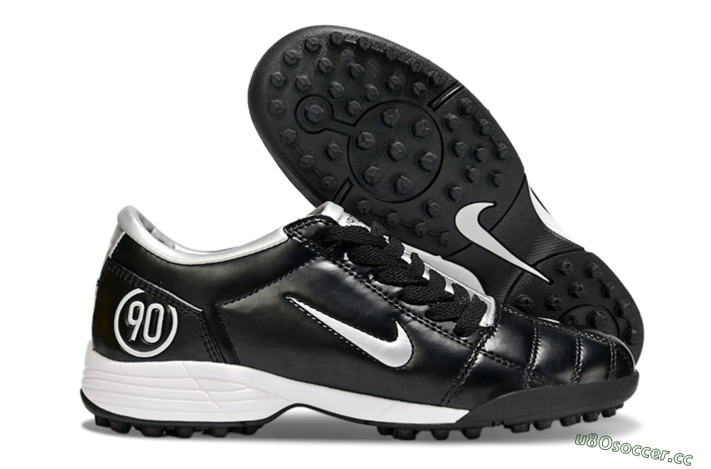Unisex Nike Total 90 III TF Artificial Turf Low-Tops Football Shoes - Black/Silver/White 2