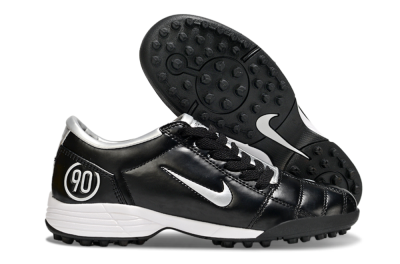 Unisex Nike Total 90 III TF Artificial Turf Low-Tops Football Shoes - Black/Silver/White