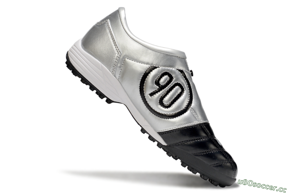 Unisex Nike Total 90 III TF Artificial Turf Low-Tops Football Shoes - Black/Silver/White 4