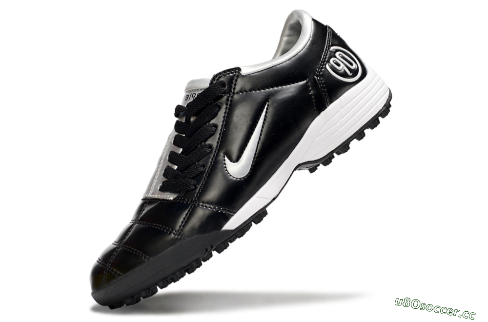 Unisex Nike Total 90 III TF Artificial Turf Low-Tops Football Shoes - Black/Silver/White 5