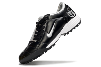 Unisex Nike Total 90 III TF Artificial Turf Low-Tops Football Shoes - Black/Silver/White