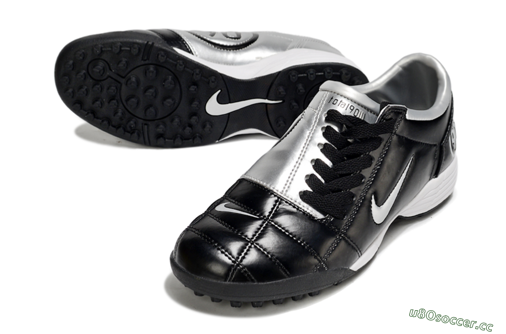 Unisex Nike Total 90 III TF Artificial Turf Low-Tops Football Shoes - Black/Silver/White 3