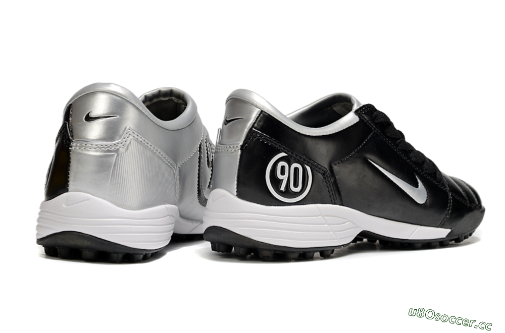 Unisex Nike Total 90 III TF Artificial Turf Low-Tops Football Shoes - Black/Silver/White 6