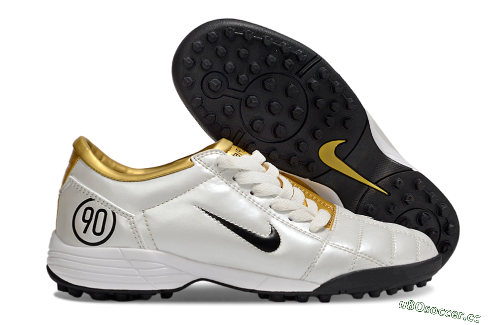 Unisex Nike Total 90 III TF Artificial Turf Low-Tops Football Shoes - White/Black/Yellow 2