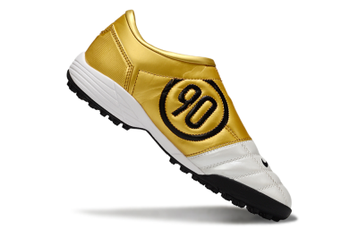 Unisex Nike Total 90 III TF Artificial Turf Low-Tops Football Shoes - White/Black/Yellow