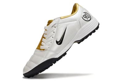 Unisex Nike Total 90 III TF Artificial Turf Low-Tops Football Shoes - White/Black/Yellow