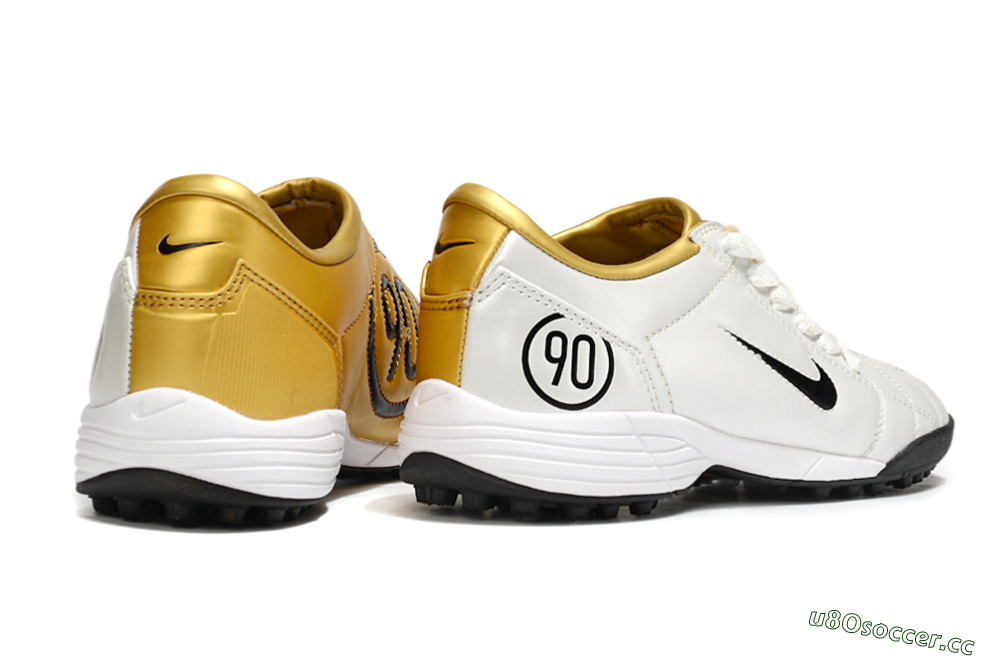 Unisex Nike Total 90 III TF Artificial Turf Low-Tops Football Shoes - White/Black/Yellow 6