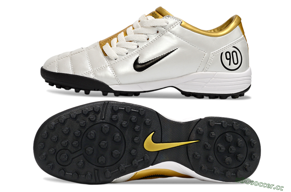 Unisex Nike Total 90 III TF Artificial Turf Low-Tops Football Shoes - White/Black/Yellow 1