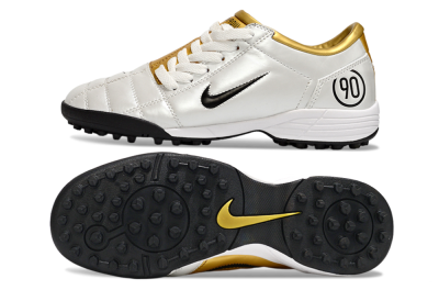 Unisex Nike Total 90 III TF Artificial Turf Low-Tops Football Shoes - White/Black/Yellow