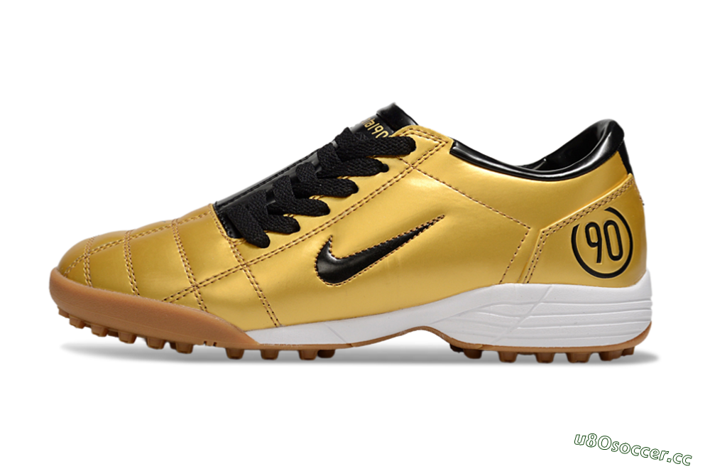 Unisex Nike Total 90 III TF Artificial Turf Low-Tops Football Shoes - Gold/Black/White 0