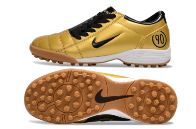 Unisex Nike Total 90 III TF Artificial Turf Low-Tops Football Shoes - Gold/Black/White