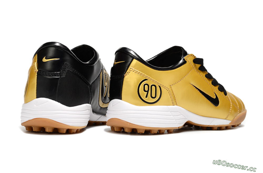 Unisex Nike Total 90 III TF Artificial Turf Low-Tops Football Shoes - Gold/Black/White 6
