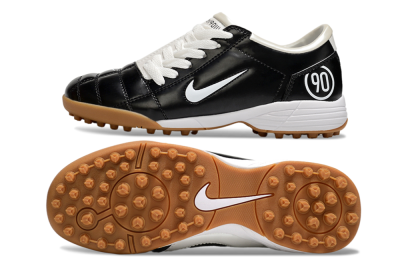 Unisex Nike Total 90 III TF Artificial Turf Low-Tops Football Shoes - Black/White