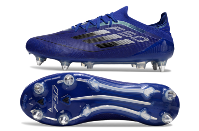 Men's Adidas F50 Elite SG Soft Ground Low-Tops Football Boots - Blue/Silver/Black