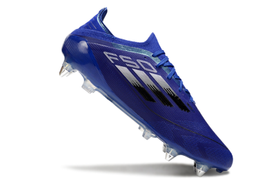 Men's Adidas F50 Elite SG Soft Ground Low-Tops Football Boots - Blue/Silver/Black