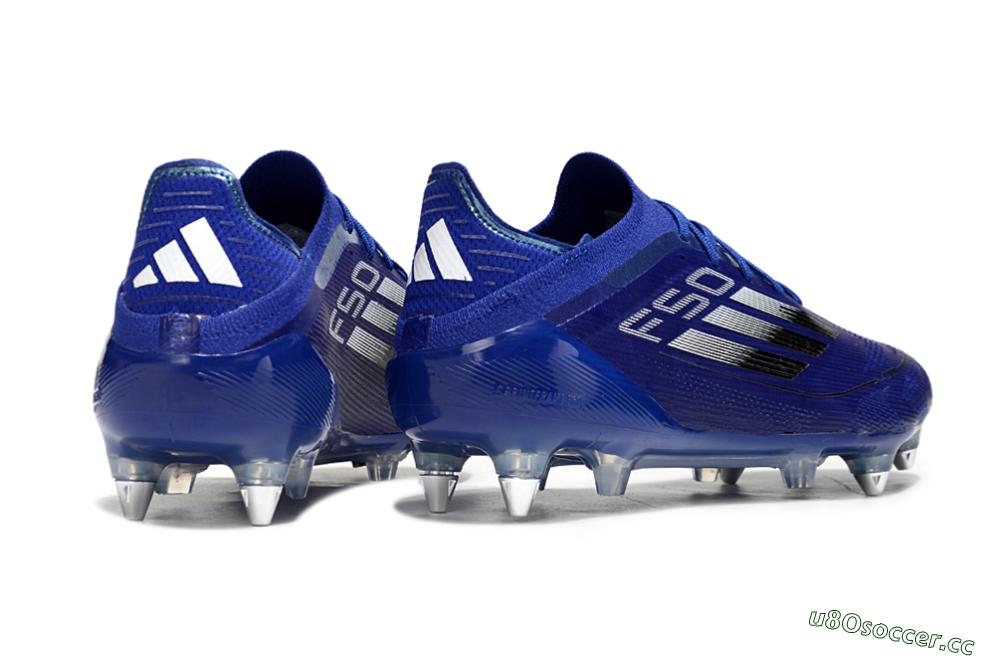Men's Adidas F50 Elite SG Soft Ground Low-Tops Football Boots - Blue/Silver/Black 6
