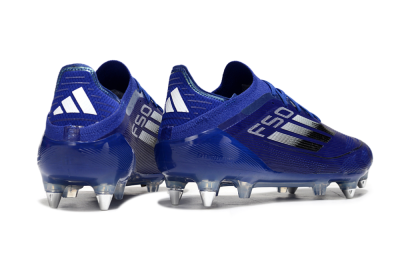 Men's Adidas F50 Elite SG Soft Ground Low-Tops Football Boots - Blue/Silver/Black