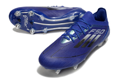 Men's Adidas F50 Elite SG Soft Ground Low-Tops Football Boots - Blue/Silver/Black
