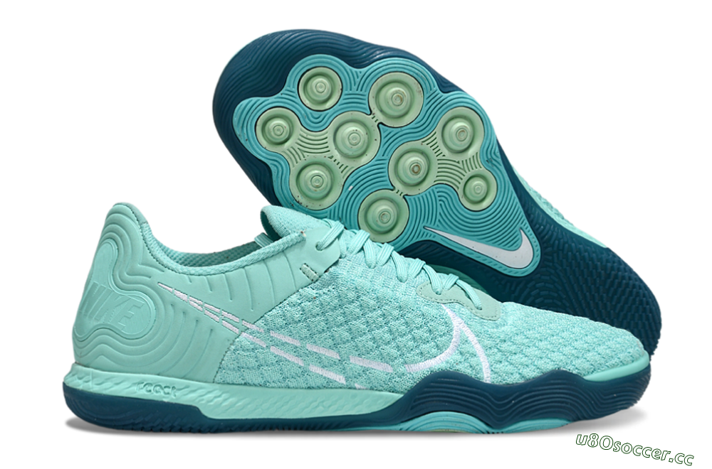 Men's Nike React Gato IC Indoor & Futsal Low-Tops Football Shoes - Jade/White 2