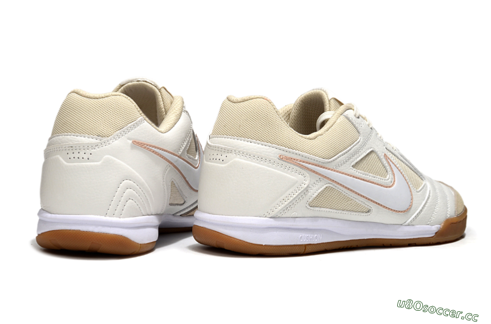 Men's Nike SB Gato IC Indoor & Futsal Low-Tops Football Shoes - White/Beige 6