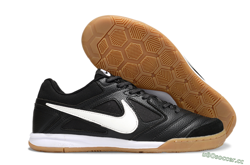 Men's Nike SB Gato IC Indoor & Futsal Low-Tops Football Shoes - Black/White 2