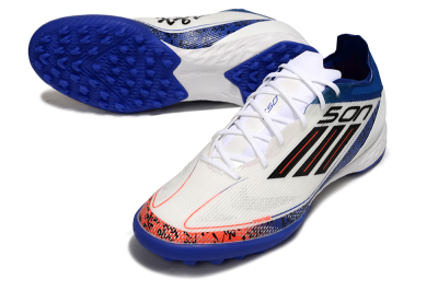 Men's Son x Adidas F50 Pro TF Artificial Turf Low-Tops Football Shoes - White/Black/Blue
