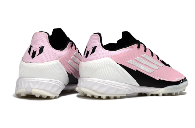 Men's Messi x Adidas F50 Pro TF Artificial Turf Low-Tops Football Shoes - Pink/White/Black