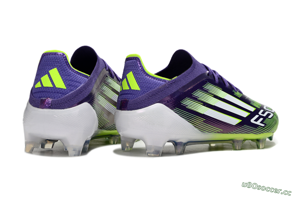 Men's Adidas F50 Elite FG Firm Ground Low-Tops Football Boots - Purple/White/Yellow 6