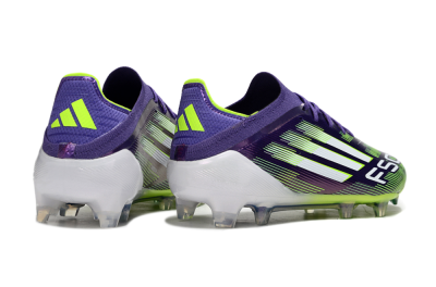 Men's Adidas F50 Elite FG Firm Ground Low-Tops Football Boots - Purple/White/Yellow
